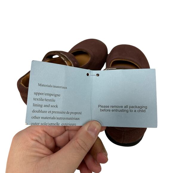 NWD Angel Baby Shoes Brown Hook & Loop Closure Girls Mary Jane Shoes 5 - Picture 8 of 9